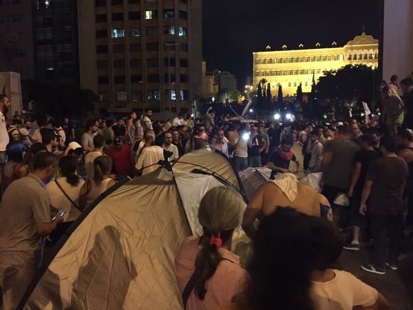 Sit-ins in Downtown Beirut Political stances between yesterday and today
