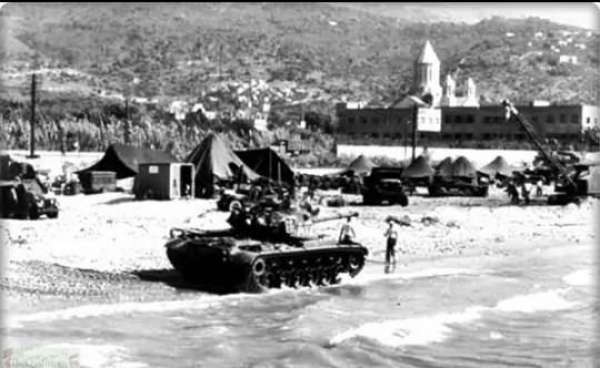 شهر تموز - تموز 1958 : المارينز في بيروت